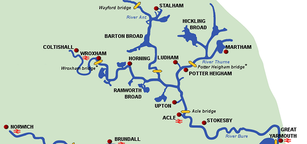 Norfolk Broads Map