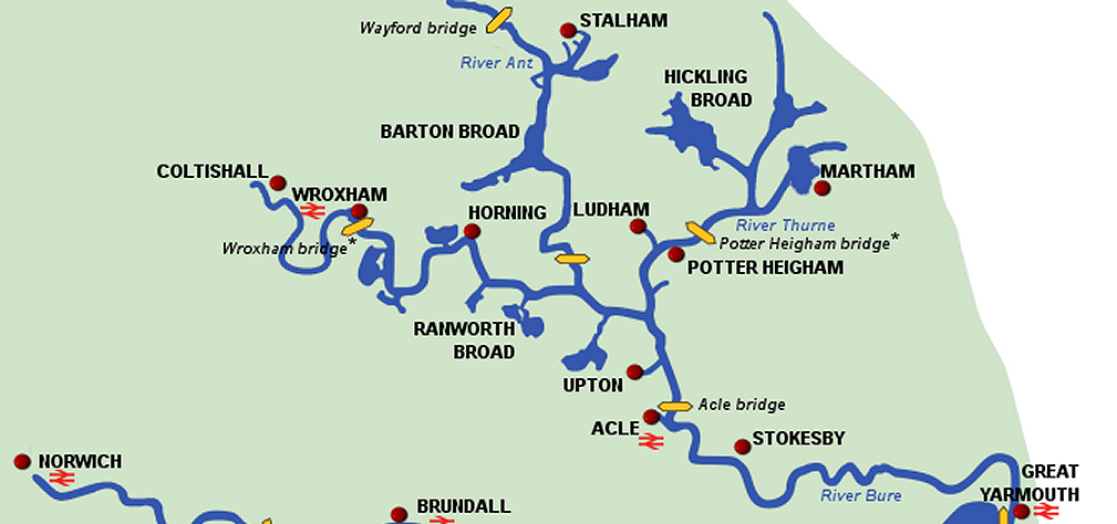 Tourist Map Of Norfolk Broads